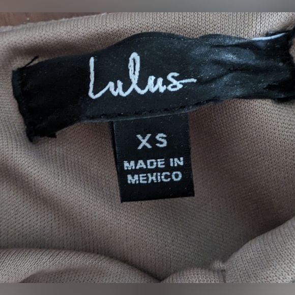 Exceptional Attitude Taupe Mesh One-Shoulder Bodycon Midi Dress Lulus Size XS - Picture 9 of 9